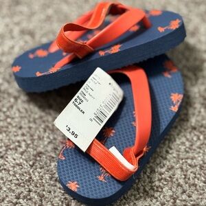 Kids Flip Flops with Orange Straps